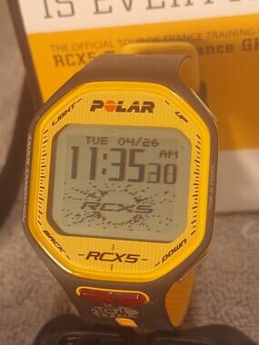 Polar RCX5 Tour de France GPS Cycling Computer Set Yellow- NM! Excellent!
